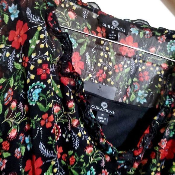 Curations NWT Floral Print Maxi Sundress Size M - Picture 8 of 12